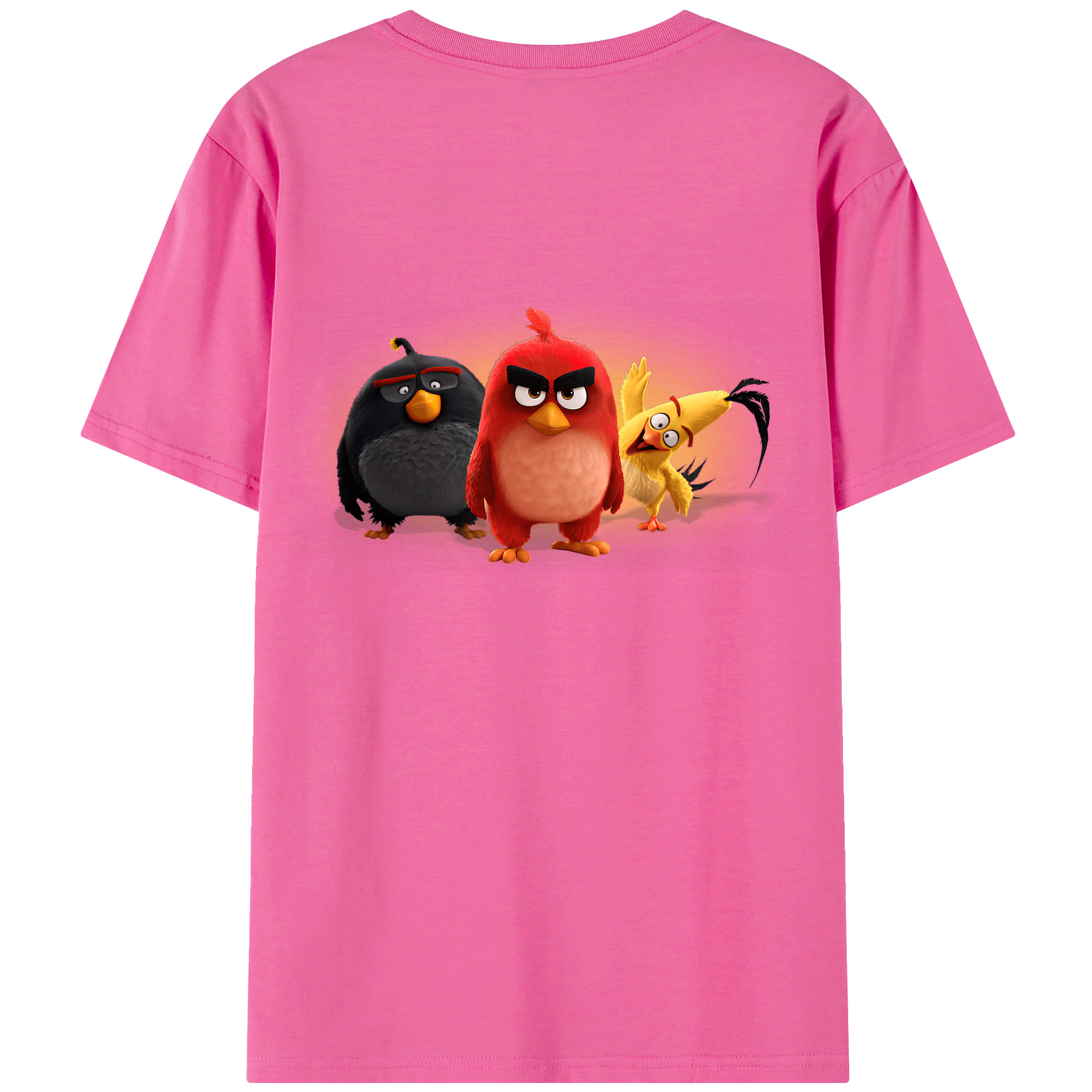 （画像用） Angry Birds アングリーバード レディース半袖Tシャツ(バックプリント)